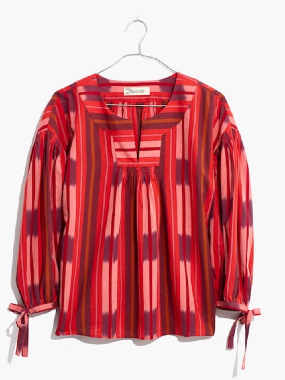 Madewell Ikat Popover top size small cotton